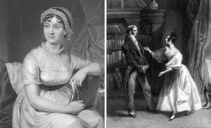 Woman sitting and posing and a man and a woman arguing 