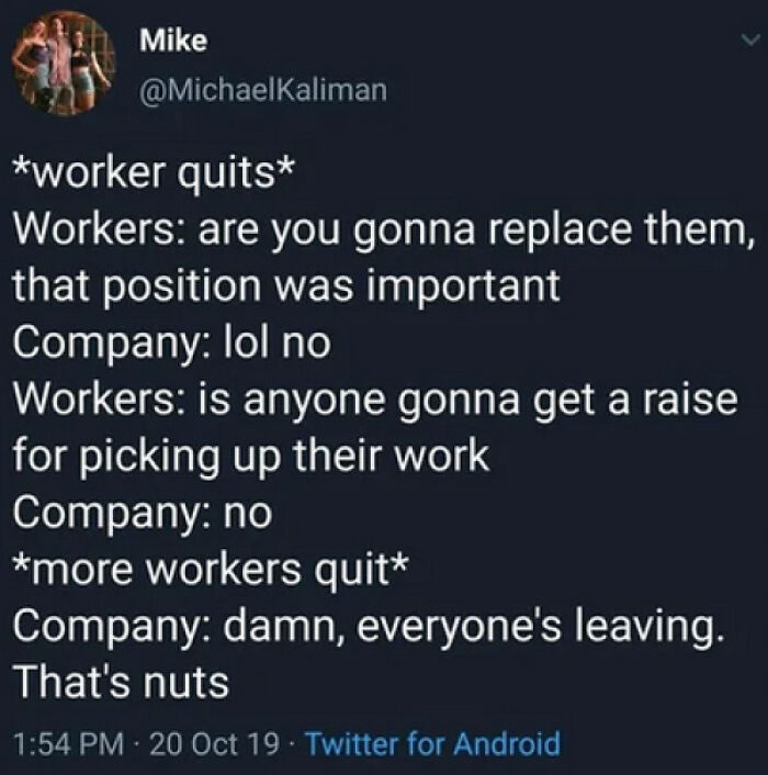 Company: Damn, Everyone's Leaving