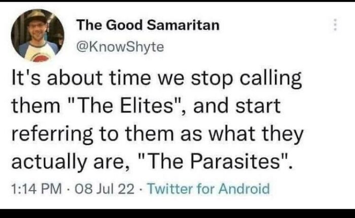 A Reminder That " The Rich " Are Leeches Of Humanity, Actual Resource Hoarders. Class War Always