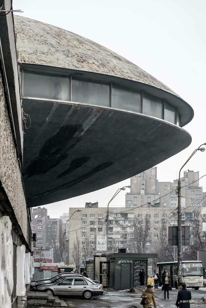 The Hall For Lectures And Cinema Of The Institute Of Scientific And Technical Information, (Aka “Kyiv Flying Saucer”) Kyiv, Ukraine. Built In 1971, Architects: F. Yuryev, L. Novikov Engineers: A. Pechenov, L. Kovalev, L. Kovtun, N. Coffman ; (C) Bacu Photo By Dumitru Rusu