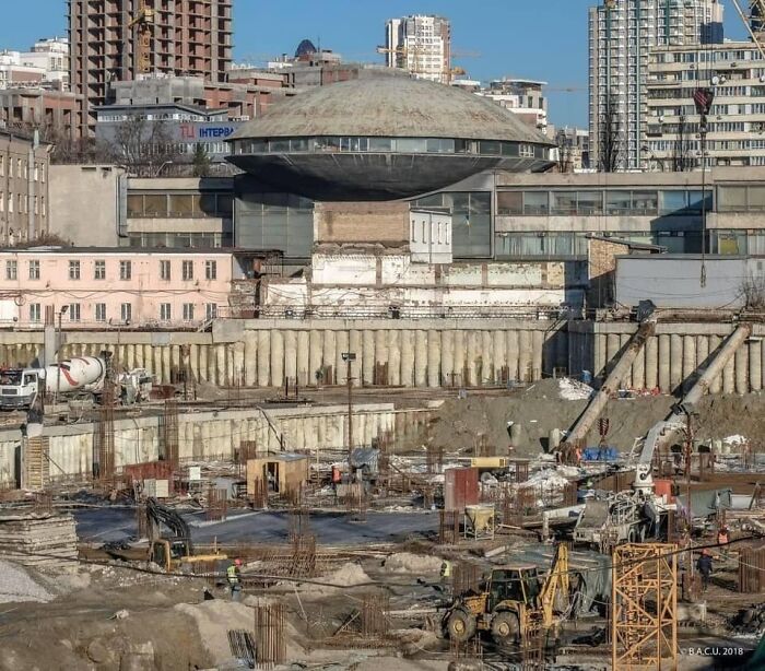 The Hall For Lectures And Cinema Of The Institute Of Scientific And Technical Information, (Aka “Kyiv Flying Saucer”) Kyiv, Ukraine. Built In 1971, Architects: F. Yuryev, L. Novikov Engineers: A. Pechenov, L. Kovalev, L. Kovtun, N. Coffman (C) Bacu/ Photo By Dumitru Rusu