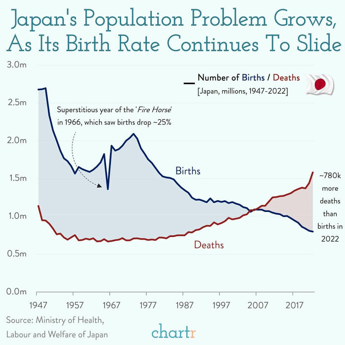 Japan's Population Problem, Visualized