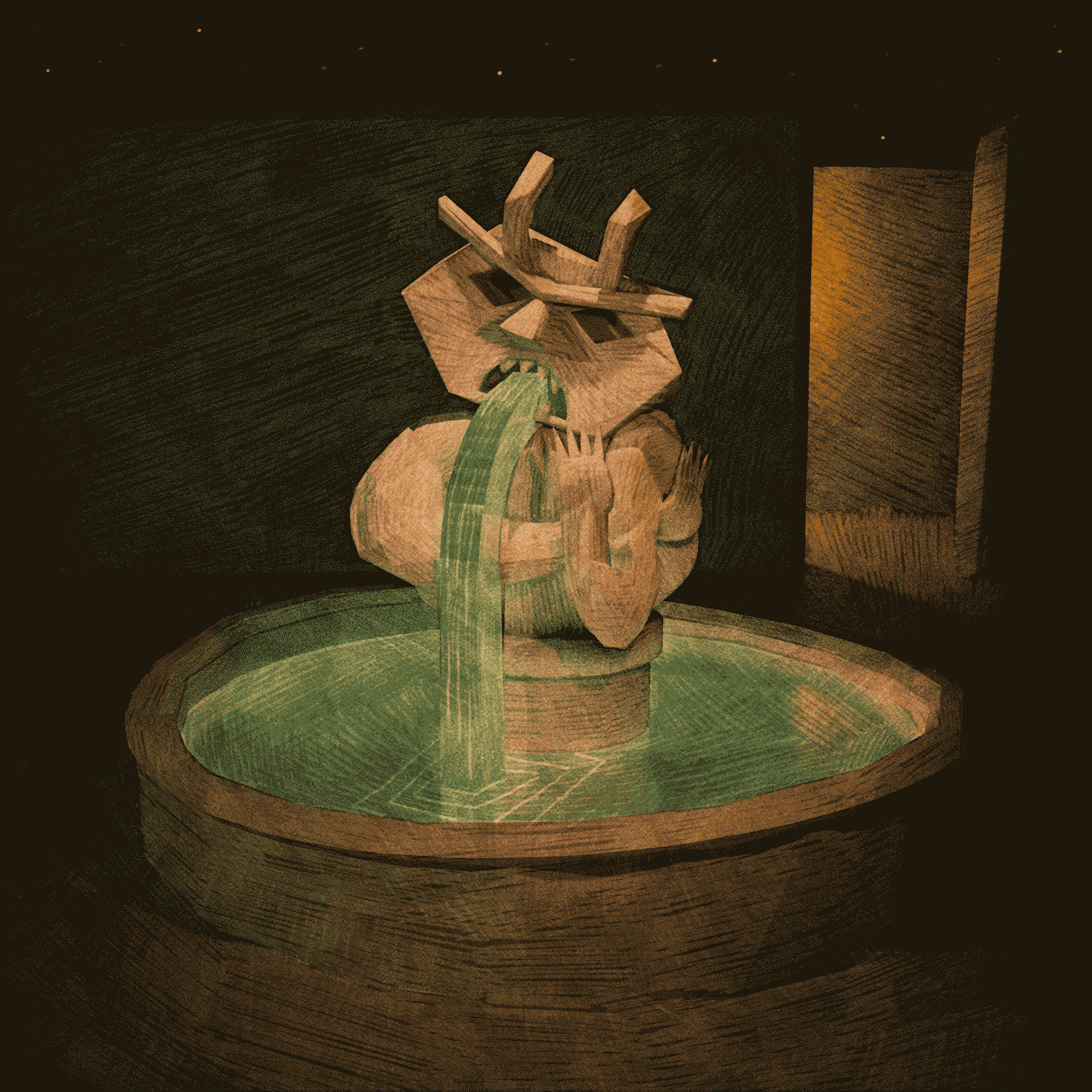 You Find A Strange Fountain Near The Maze Entrance