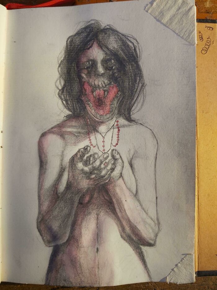 A Self Portrait! Some Days You Wake Up And In The Mirror You Just See A Monster