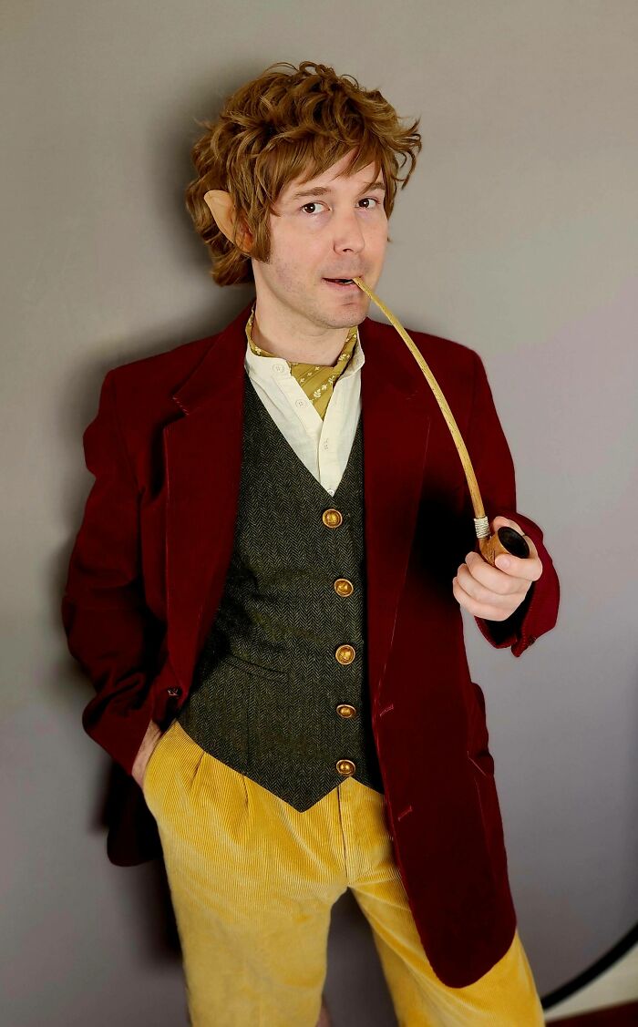 Person cosplaying Bilbo Baggins