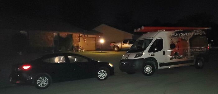 My Neighbor Always Parks This Company Van Out In Street. He Totally Has Room In His Driveway. I Can Barely Get My Car In Front Of My House!