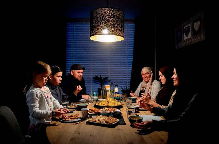 This Family Sharing Their Iftar Meal