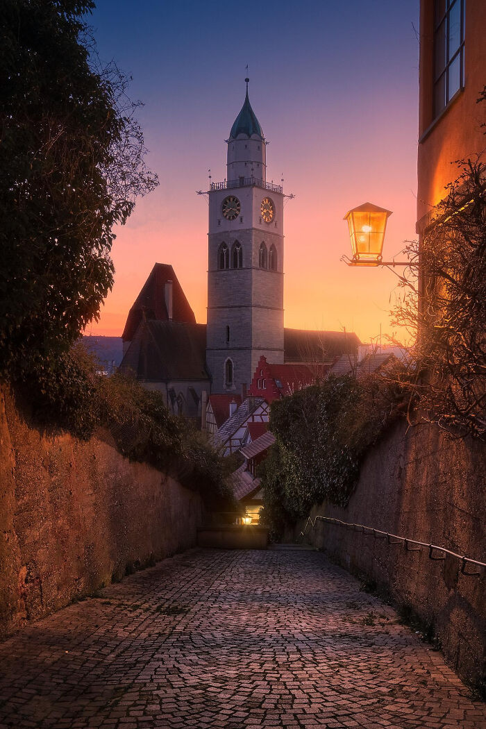 Überlingen At Lake Constance, Shortly After Sunset