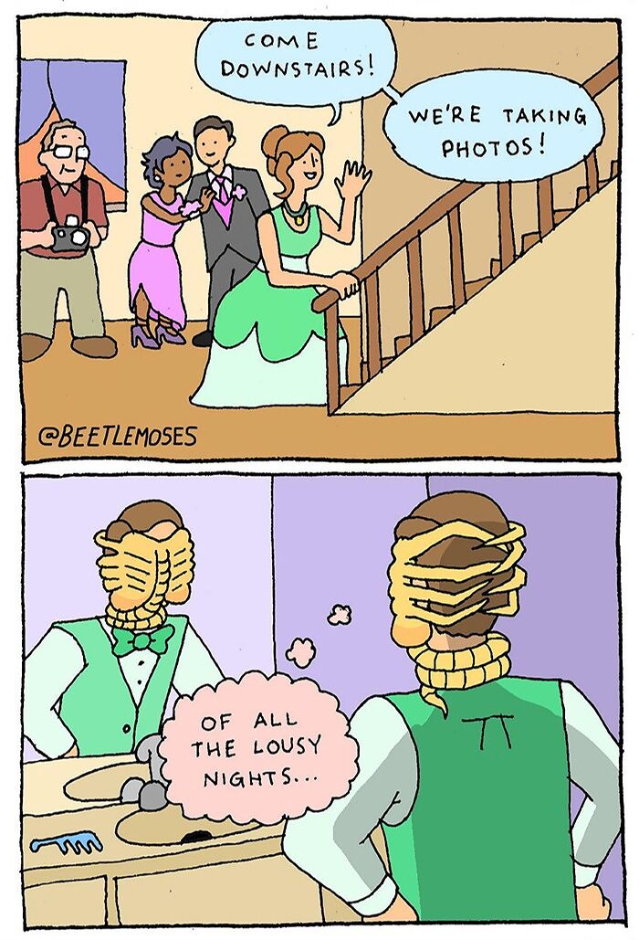 Hilarious Nonsensical "Beetlemoses" Comics With A Dark Twist