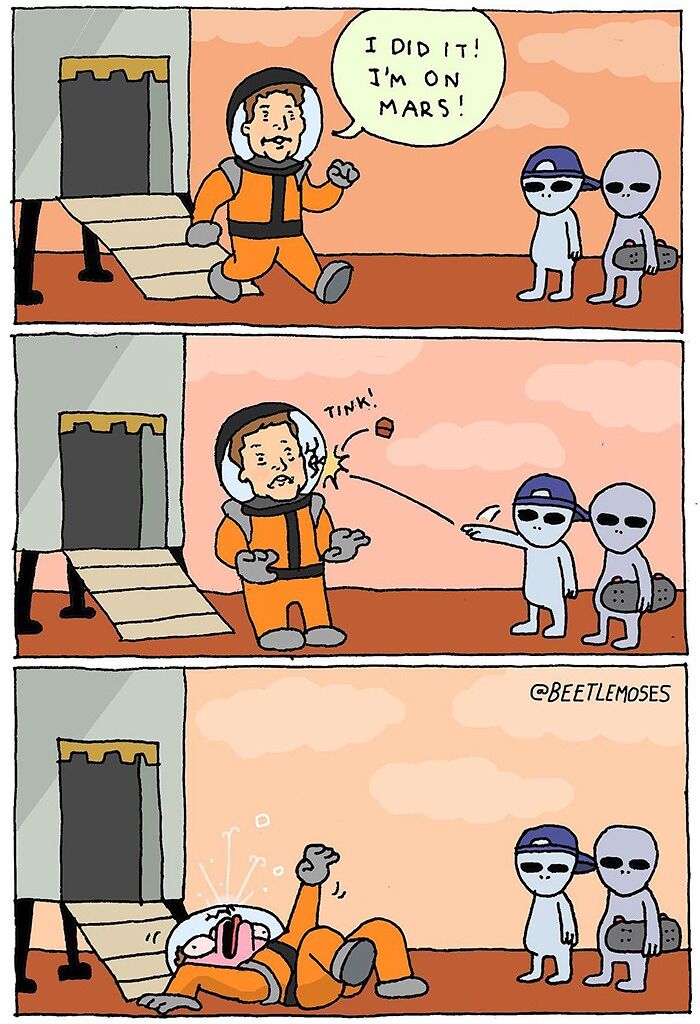 Hilarious Nonsensical "Beetlemoses" Comics With A Dark Twist