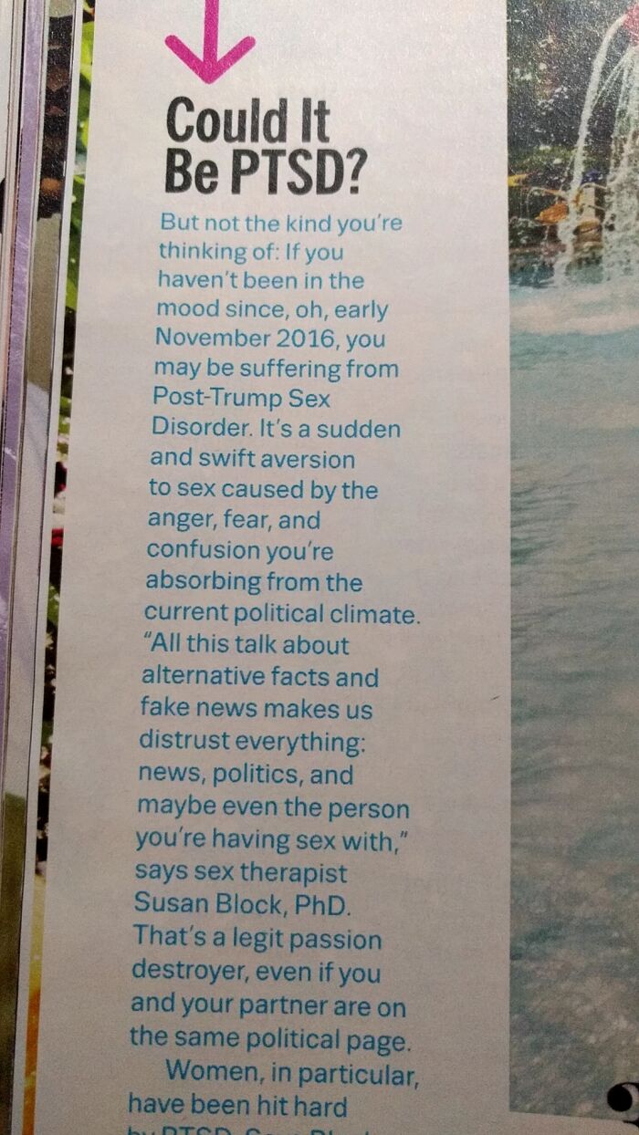 Apparently Ptsd (Post Trump Sex Disorder) Is A Big Deal
