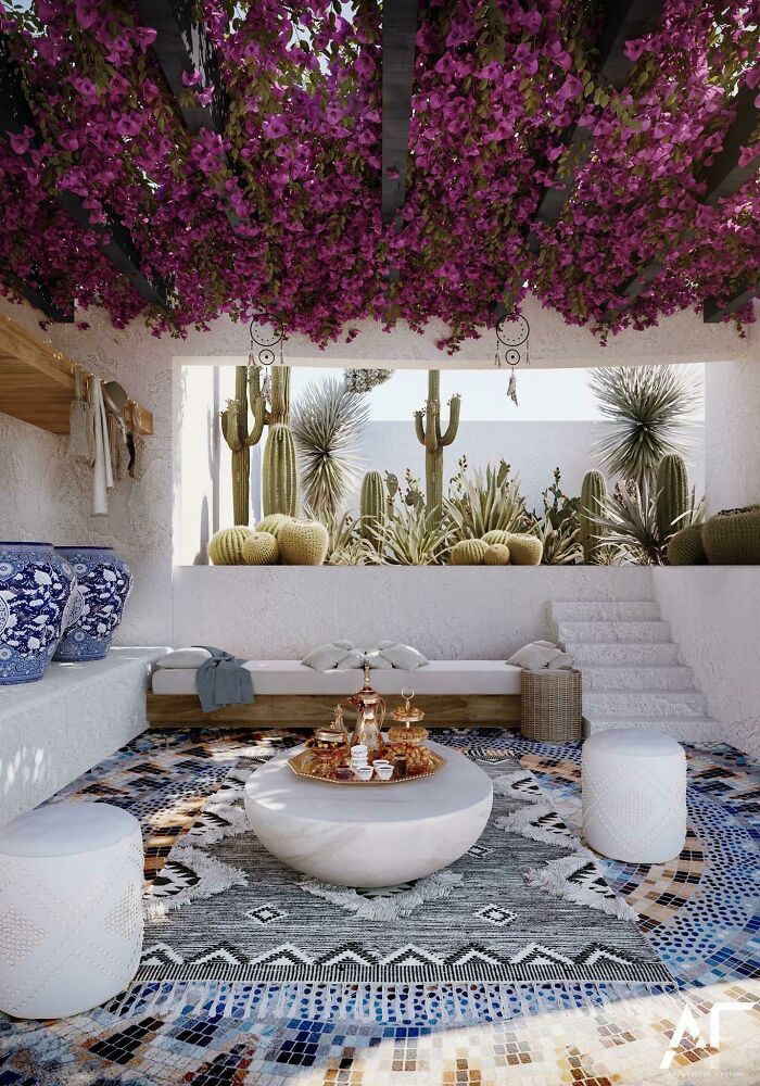 Visualización Terraza Mediterránea por Arquitectos Fayjos