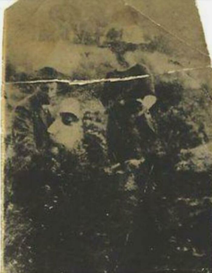 Most People Just See The Man With A Giant Head On His Knee, And Cannot See The Baby