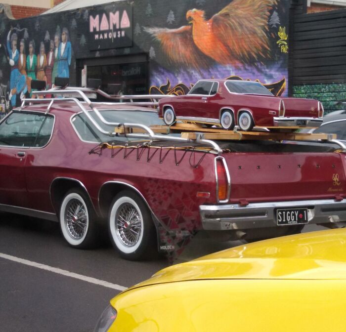 This Car Carrying A Miniature Replica Of Itself