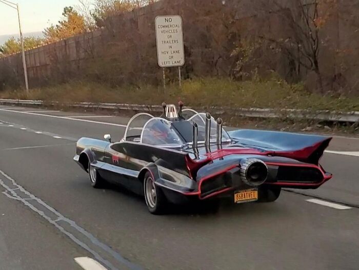 Spotted An Old School Bat Mobile On The Road