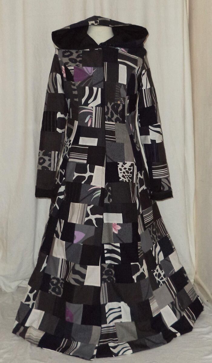 I Make Patchwork Coats From Recycled Fabrics (9 Pics)