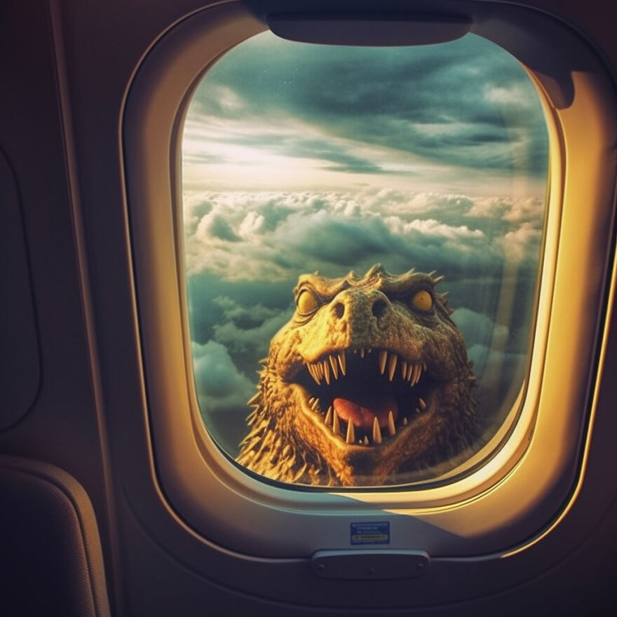 I Generated 10 Images Showing Things You Do Not Want To See When Looking Out Your Aircraft Window