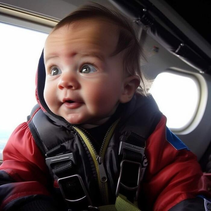 Ai-Generated Images Of Babies Skydiving Go Viral On Social Media (24 Pics)