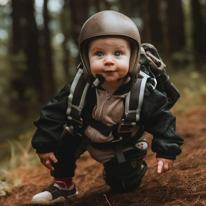 Ai-Generated Images Of Babies Skydiving Go Viral On Social Media (24 Pics)