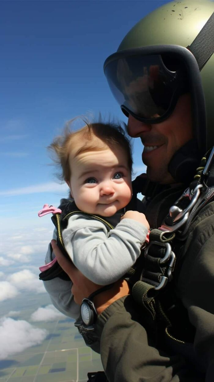 Ai-Generated Images Of Babies Skydiving Go Viral On Social Media (24 Pics)