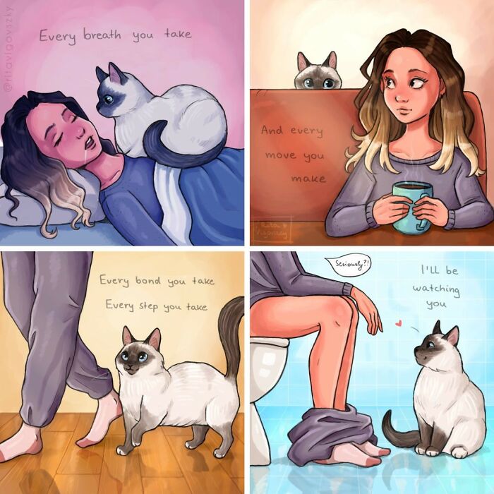 Artist Illustrates Everyday Life With A Cat In These New Relatable Comics