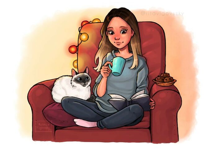 Artist Illustrates Everyday Life With A Cat In These New Relatable Comics