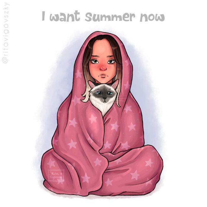 Artist Illustrates Everyday Life With A Cat In These New Relatable Comics