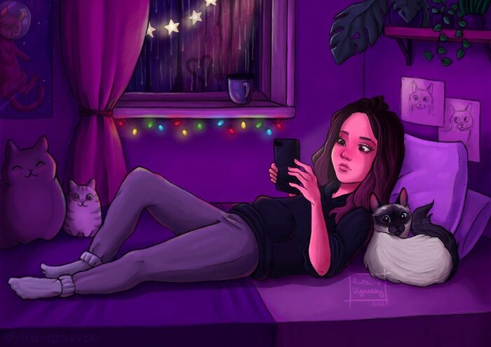Artist Illustrates Everyday Life With A Cat In These New Relatable Comics