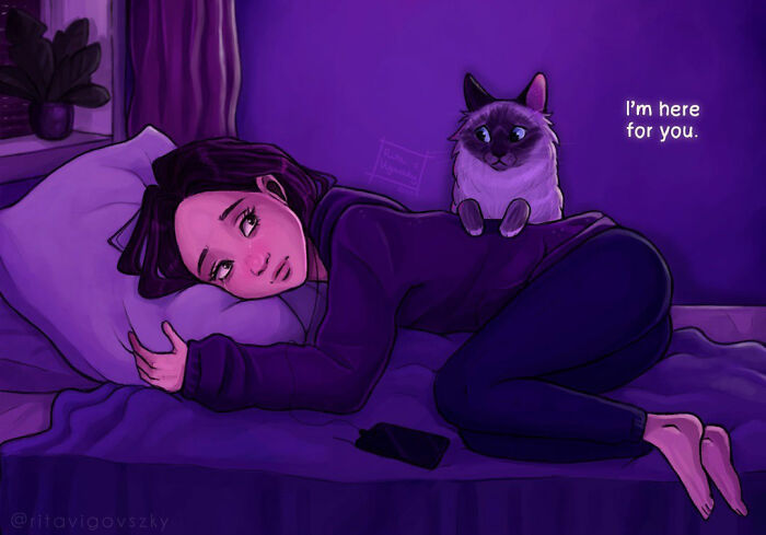 Artist Illustrates Everyday Life With A Cat In These New Relatable Comics