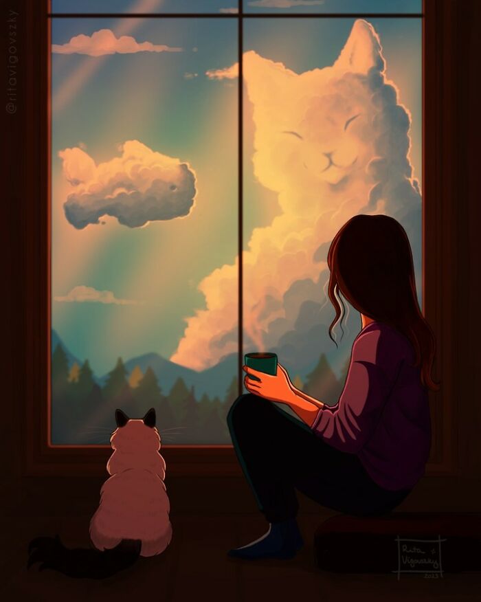 Artist Illustrates Everyday Life With A Cat In These New Relatable Comics