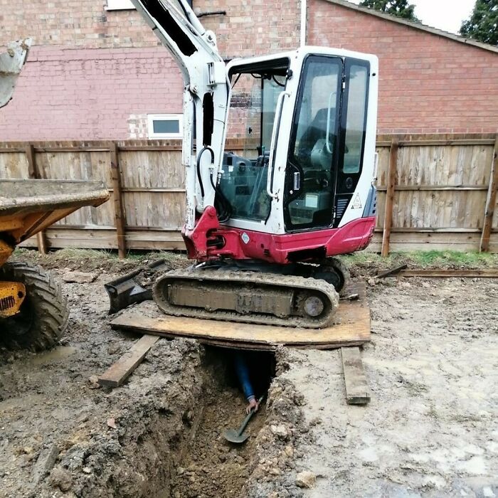 Bob Doesn’t Have An Operators License So He Hand Digs