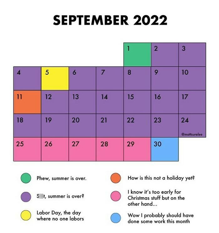 I’m On My Honeymoon But I Had To Get The September Calendar Out To You Guys That’s How Dedicated I Am. (Hi Wife Sorry I’m Working)