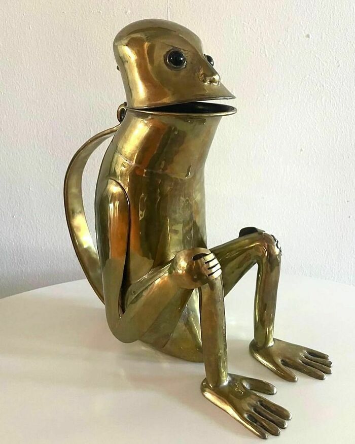 Wild Looking Animal-Like Vintage Brass Pitcher