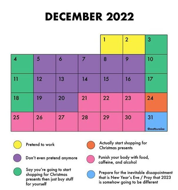 December is here, please update your calendars.