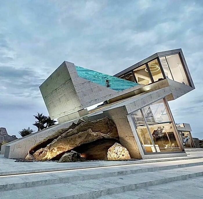 Brutalist Home In Iceland Designed On The Form Of A Flipped Container