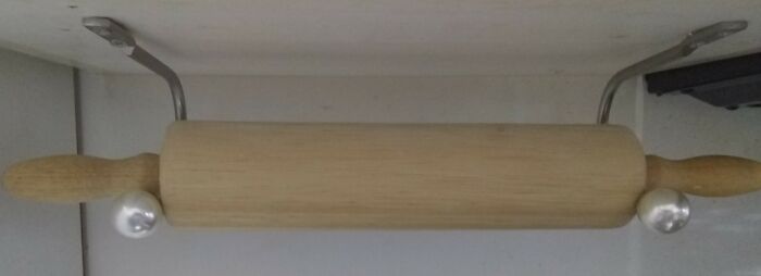 I Use Curtain Holdbacks To Hold My Rolling Pin; Now I Never Lose It