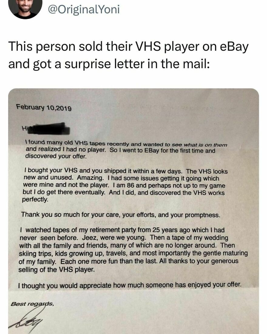 I once put some action figures on eBay, a mom bought 2 but not the other 28 I had. She mssged to say her autistic son was excited to get them. She wished she could have bought more. I sent her all 30 of them, got a phone call, she thanked me and cried. We&rsquo;re all friends to this day