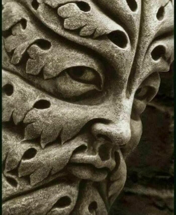 Detail Of The “Green Man” 1200’s Ad. Early Gothic. Bamberg Cathedral. Germany