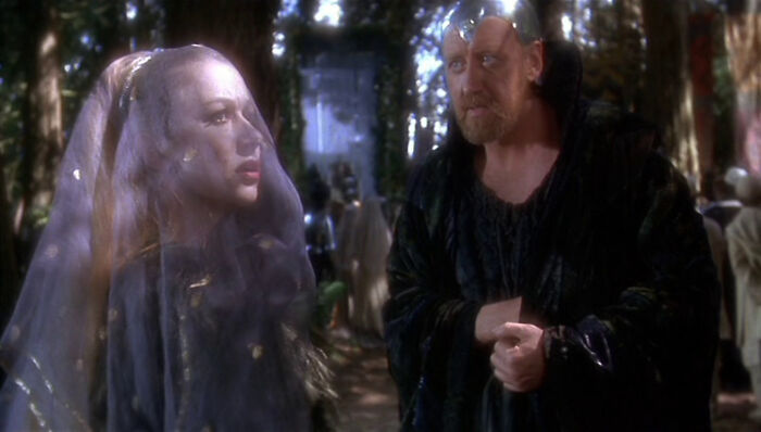 Morgan and Merlin in the woods 