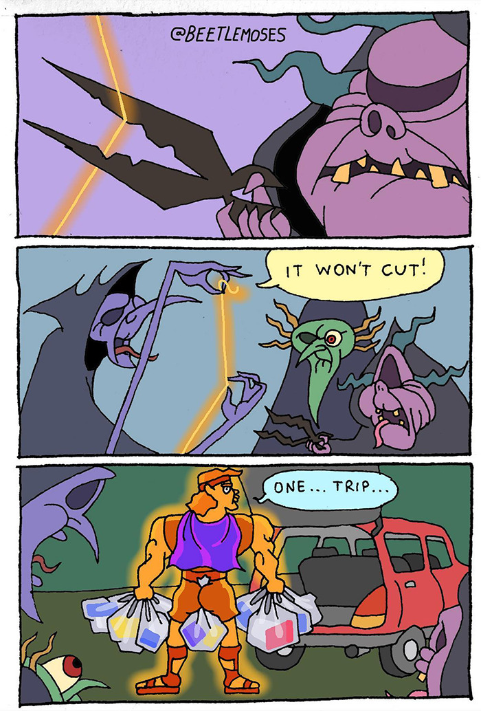 Hilarious Nonsensical "Beetlemoses" Comics With A Dark Twist