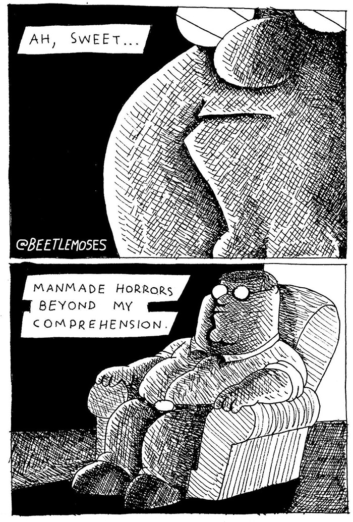 Hilarious Nonsensical "Beetlemoses" Comics With A Dark Twist