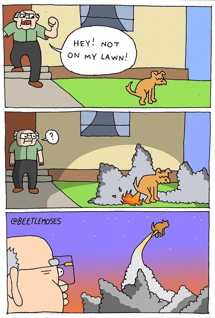 Hilarious Nonsensical "Beetlemoses" Comics With A Dark Twist