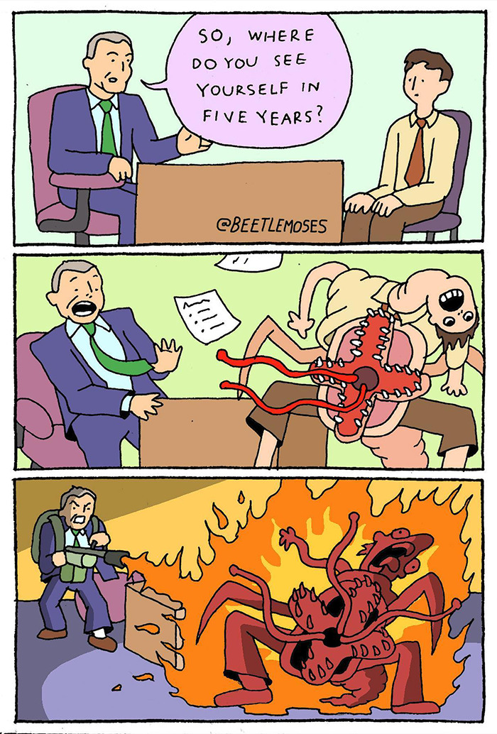 Hilarious Nonsensical "Beetlemoses" Comics With A Dark Twist