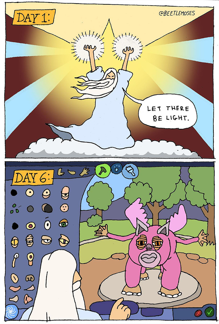 Hilarious Nonsensical "Beetlemoses" Comics With A Dark Twist