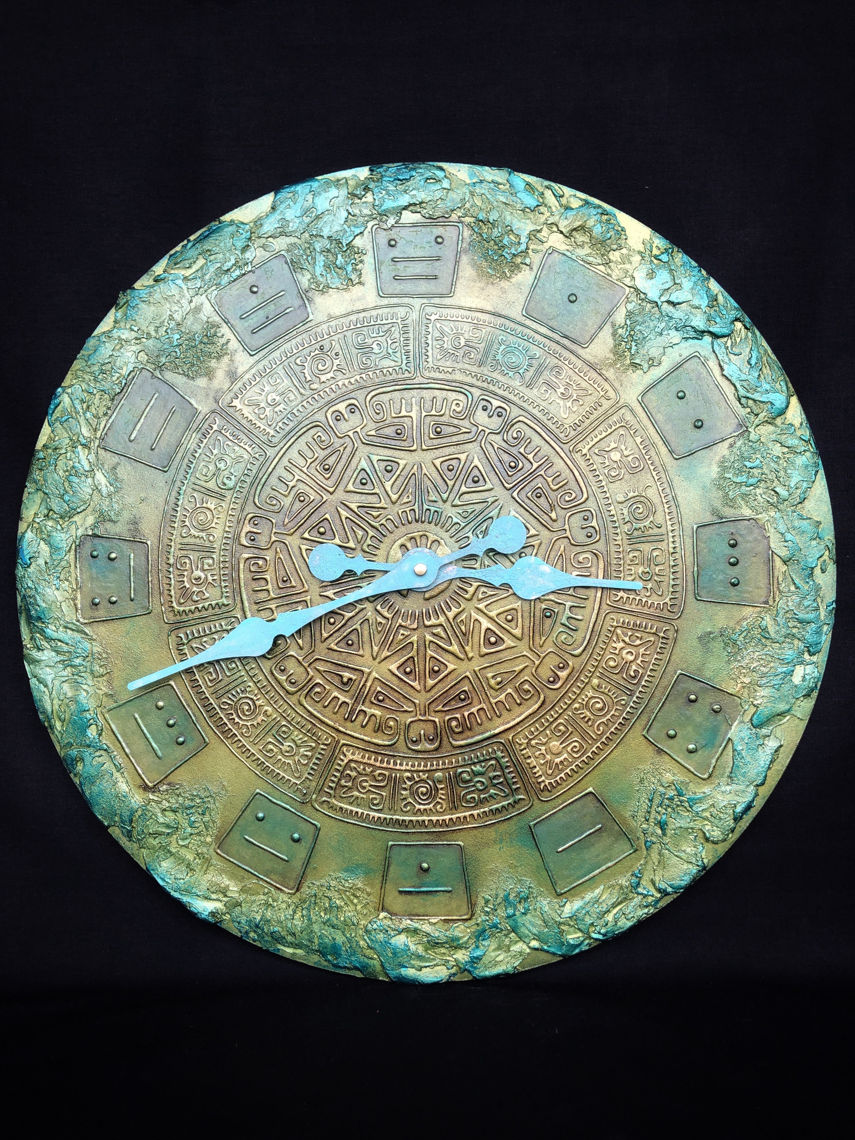 Check Out This Glow-In-The-Dark Ethnic Large Wall Clock.