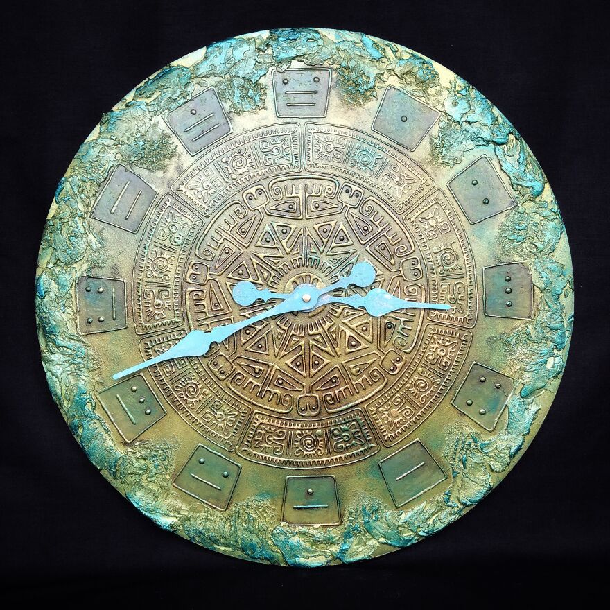 Check Out This Glow-In-The-Dark Ethnic Large Wall Clock.