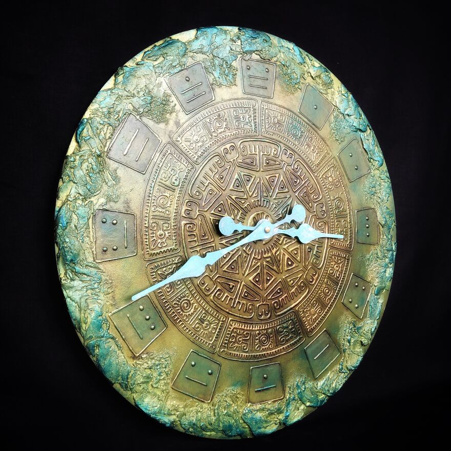 Check Out This Glow-In-The-Dark Ethnic Large Wall Clock.