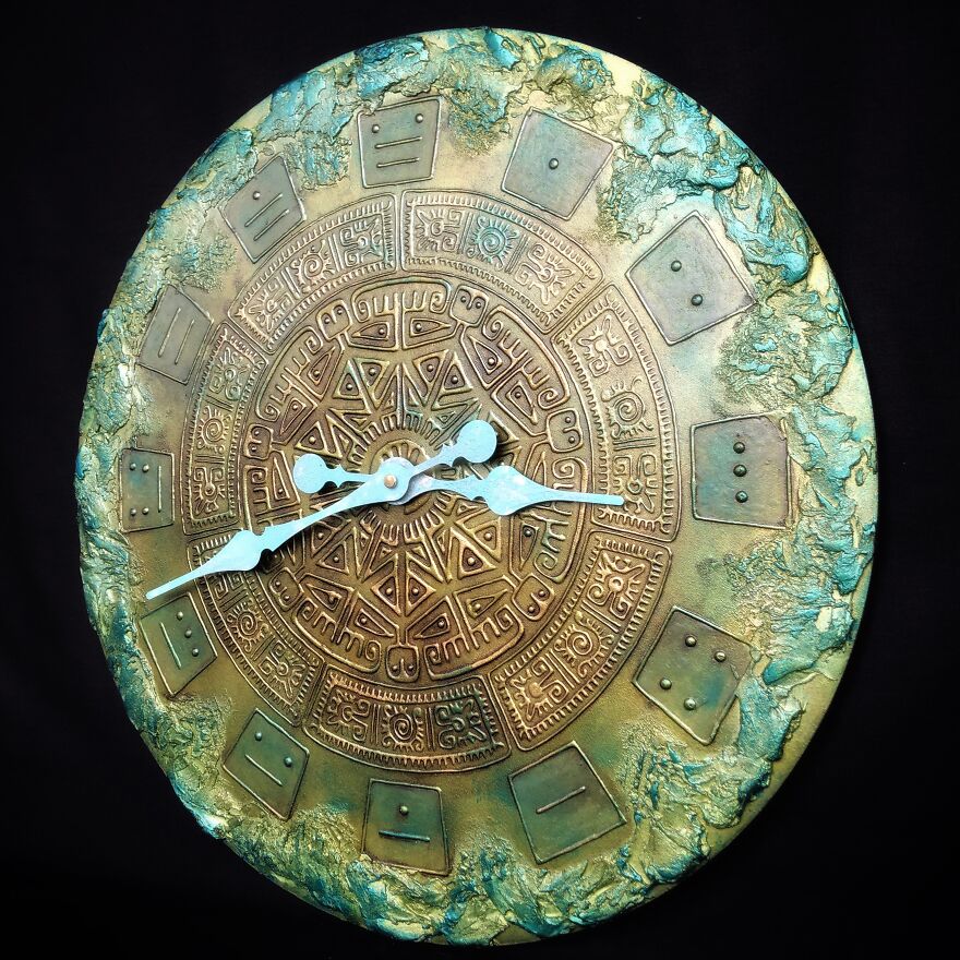 Check Out This Glow-In-The-Dark Ethnic Large Wall Clock.