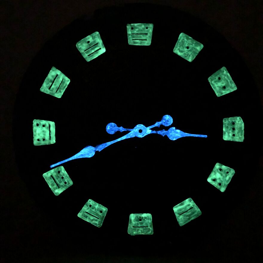 Check Out This Glow-In-The-Dark Ethnic Large Wall Clock.