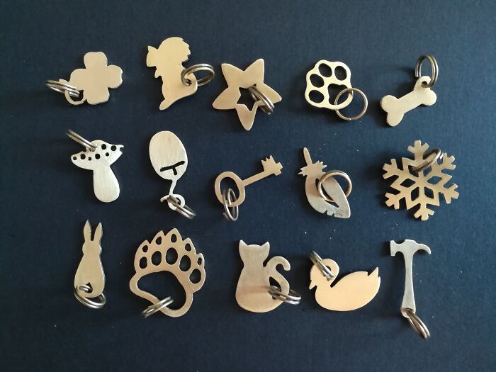 Tiny Personalized Lucky Pendants Out Of Brass